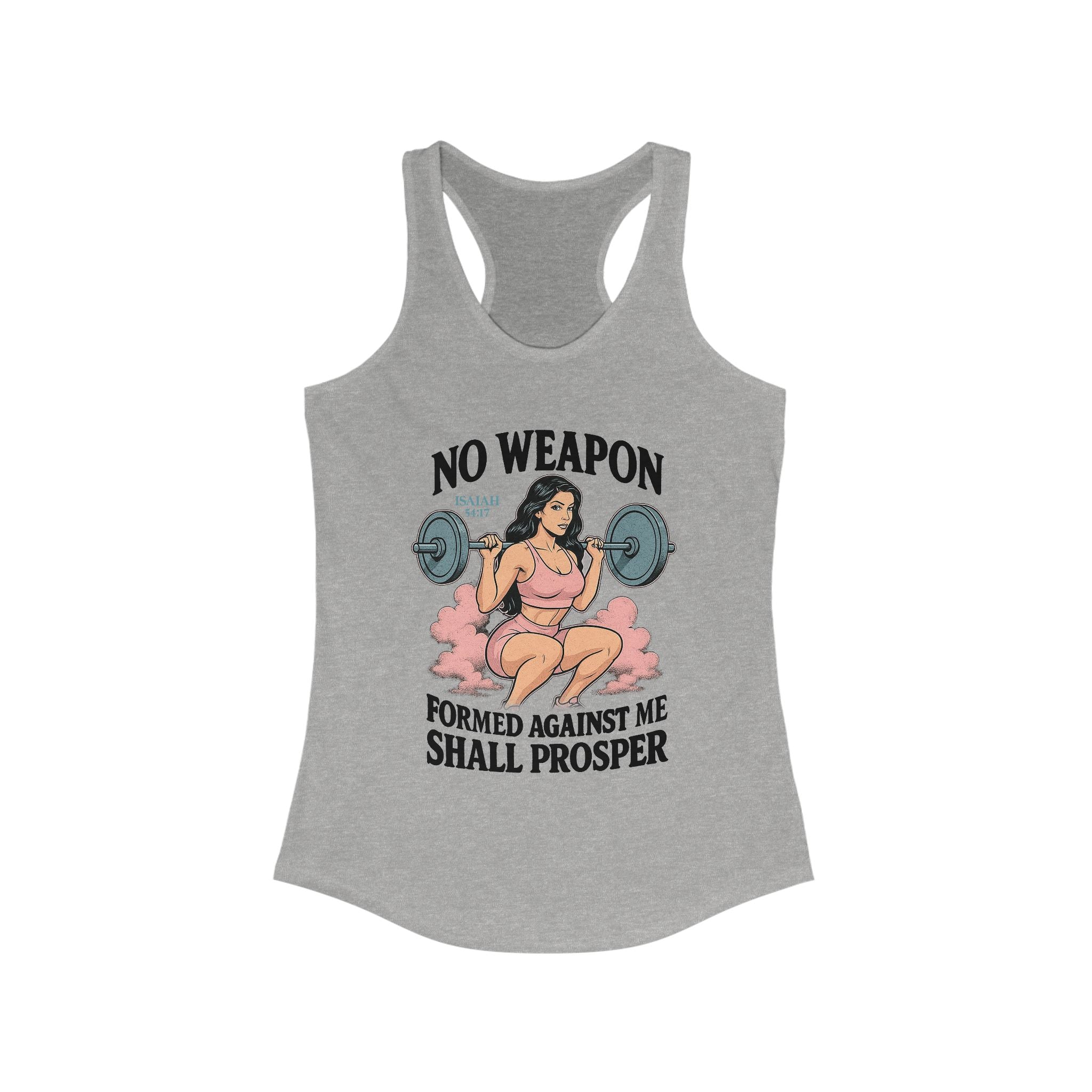 Empowered Women's Workout Tank - "No Weapon Formed Against Me Shall Prosper" Fitness Top, Motivational Gym Apparel, Great for [...]